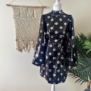 🖤 Sister Jane Olympic Sequin Polka Dot Mini Dress